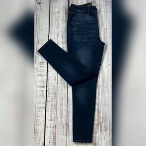 American Eagle Outfitters Dark Blue Super High-Rise Jegging